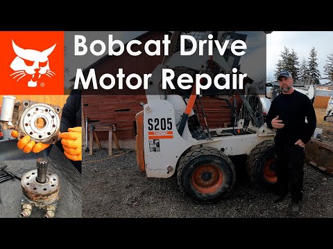 Видео: Ремонт двигателя привода мини-погрузчика Bobcat. Слабый двигатель привода, низкая мощность.