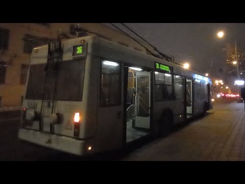 Видео: Тралейбус Мінска АКСМ-32102, парк. №5444, маршрут №35 (03.12.2022)