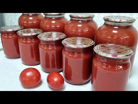 Видео: Натуральная томатная паста и сок/ Natural tomato paste and tomato juice