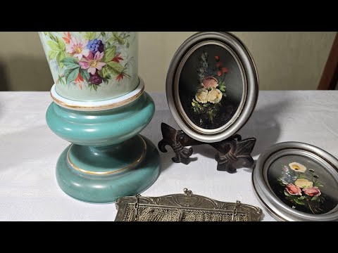 Видео: Хрустальное опалиновое стекло, антикварное серебро на блошином рынке.
