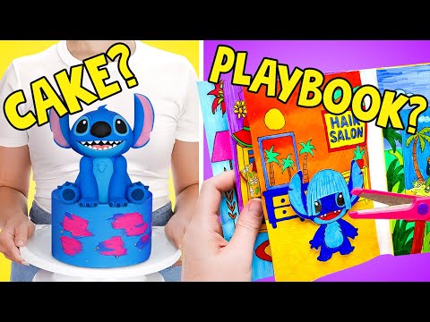 Видео: Весёлые приключения со Стичем! 😍👍 Печём торт или создаём плейбук? 👍🎂