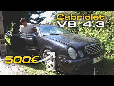 Видео: Будет ли этот кабриолет V8 Mercedes работать и ездить? Clk 430 за 500 €