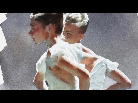 Видео: Иванова Анна. Демонстрация акварелью «Сильфиды»/ the watercolor demo “The sylphides”