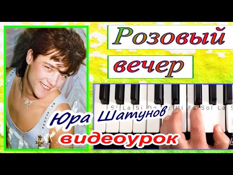 Видео: РОЗОВЫЙ ВЕЧЕР_Ю. Шатунов_Л.Май_УРОК для синтезатора_скачать демо стиль для KORG_текст аккорды Am