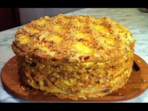 Видео: Закусочный Наполеон с Курицей и Грибами (Очень Вкусно) / Закусочный Торт / Новогодний Рецепт