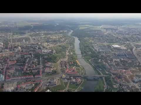 Видео: Обзорный полет над Гродно 09.2018. Вертолет Ми2