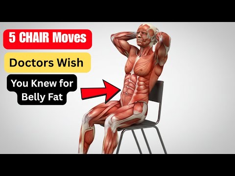 Видео: Тренировка со стулом для сжигания жира на животе 🔥 | 5 простых упражнений для сжигания жира внизу...