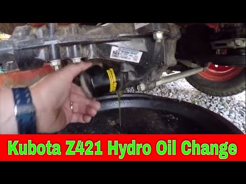 Видео: Как заменить гидравлическую жидкость в газонокосилке Kubota Z421 Zero Turn #178