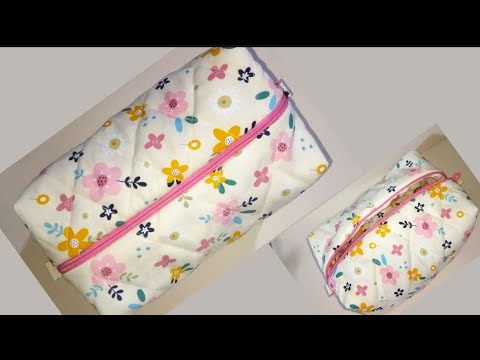 Видео: a quilted makeup bag / стеганная косметичка