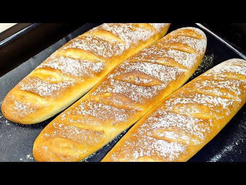 Видео: В МАГАЗИНЕ БОЛЬШЕ НЕ ПОКУПАЮ! ПРОЩЕ ПРОСТОГО! Настоящий Багет Вкусный хлеб !!!