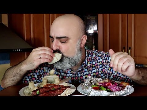 Видео: ОБЖОР!!! АКУЕННЫЕ КИНХАЛИ!!! | Жру.ру#203 | ASMR MukBang |  АСМР МУКБАНГ