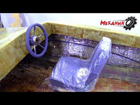 Видео: Валящий катер уже с рулем и электромотором!