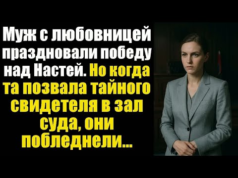 Видео: Муж с любовницей праздновали победу над Настей. Но когда та позвала тайного свидетеля в зал суда..