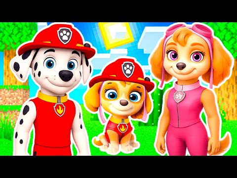 Видео: СКАЙ и МАРШАЛ РОДИЛИ РЕБЁНКА ЩЕНЯЧИЙ ПАТРУЛЬ в МАЙНКРАФТ PAW PATROL МУЛЬТИК