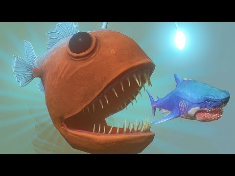 Видео: ГИГАНТСКИЙ УДИЛЬЩИК СЪЕЛ МЕГАЛОДОНА | Feed and Grow Fish