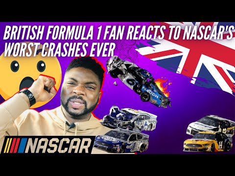 Видео: 🇬🇧 Британский болельщик Формулы-1 отреагировал на самые страшные аварии в истории NASCAR — столкн...