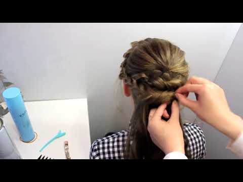Видео: Прическа коса греческая из резинок На длинные тонкие волосы. Объемная коса воздушные коса