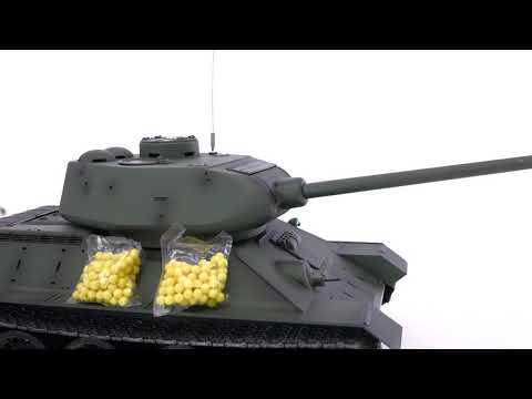 Видео: Танк радиоуправляемый "T-34", 1:16 от Heng Long