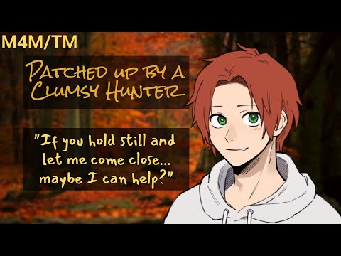 Видео: [M4M][M4TM] Подлатан неуклюжим охотником [Слушатель оборотней][Рана][Хижина в лесу]