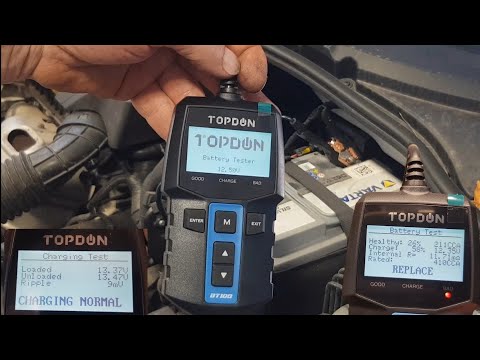 Видео: Обзор и тестирование тестера аккумуляторов TOPDON BT100.