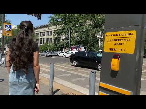 Видео: Walking tour to Almaty, Zhibek Zholy Avenue. Прогулка в Алматы проспект Жибек Жолы 2025 год
