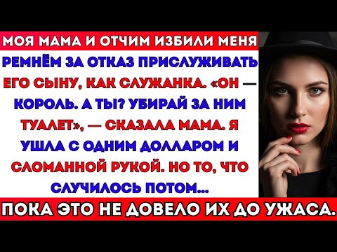 Видео: Мама и отчим избили меня ремнём за то, что я отказалась прислуживать его сыну. Я ушла с одним#viral