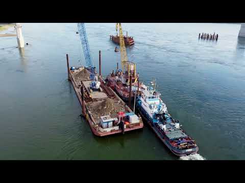 Видео: Ход строительства Северного моста 27.07.2022 #7