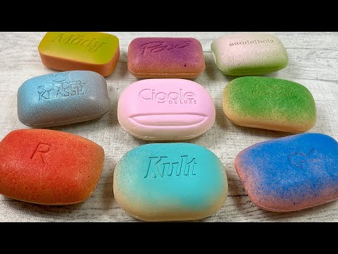 Видео: ASMR soap cutting * Painted old soap * Satisfying video * Резка мыла * Крашенное ретро мыло 💗