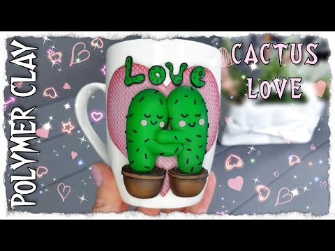 Видео: Влюблённая чашечка с декором из полимерной глины | уроки лепки |  полимерная глина
