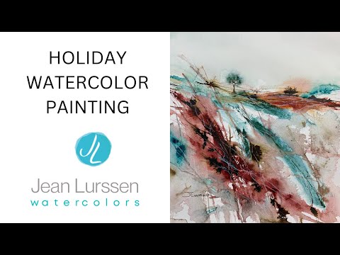 Видео: Акварель - Картина на праздничную тему