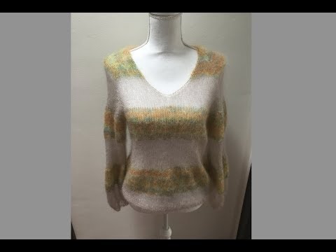 Видео: Эффектный джемпер из тонкого мохера на шёлке. Mohair Jumper.Mohair Pullover.