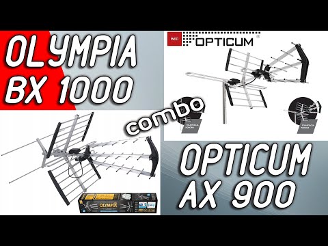 Видео: Обзор комбо антенн OLYMPIA BX1000 COMBO и OPTICUM AX 900+ DVB-T2 VHF + UHF с LTE фильтрами МВ+ДМВ