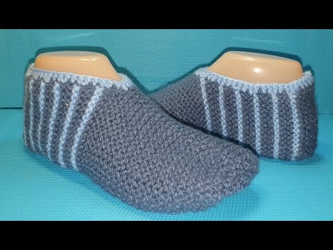 Видео: #472 БЕСШОВНЫЕ ТАПОЧКИ СПИЦАМИ ДЛЯ НАЧИНАЮЩИХ .МАСТЕР КЛАСС.
