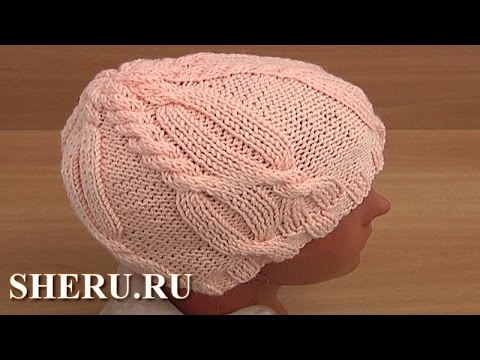 Видео: Вязание шапочки Урок 31 часть 1 из 3 Вязание спицами