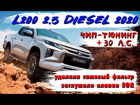 Видео: Mitsubishi L200 2.4d 2020: удаление сажевого фильтра, отключение клапана ЕГР, чип-тюнинг +30 л.с.