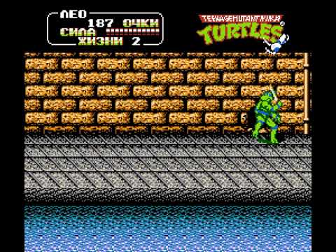 Видео: прохождение Teenage Mutant Ninja Turtles II The Arcade Game (nes)