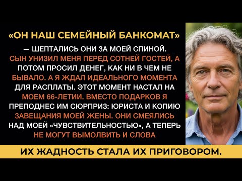Видео: Сын ждал от меня денег, а я вручил ему уведомление от адвоката: последняя воля его матери была иной