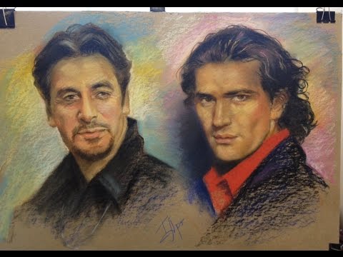 Видео: Мужской портрет.Флешмоб- рисуем портрет. День 5