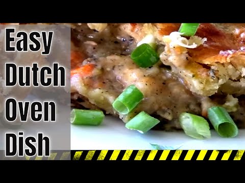 Видео: Куриный пирог в голландской духовке. Простой рецепт для голландской духовки.