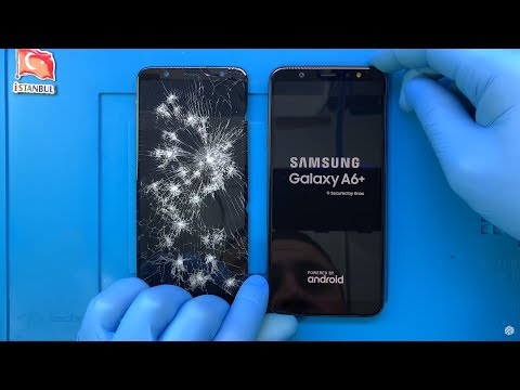 Видео: Замена экрана Samsung Galaxy A6 + Plus