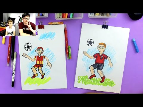 Видео: Как нарисовать ФУТБОЛИСТА - рисуем ЧЕЛОВЕКА поэтапно с Дамиром