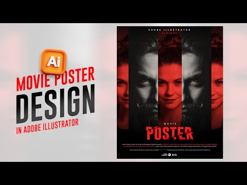 Видео: Дизайн постера к фильму в Adobe Illustrator | Учебное пособие по Illustrator | Креативный постер ...