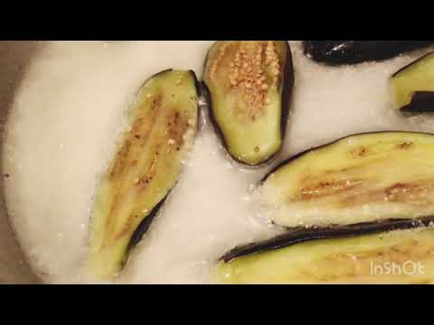 Видео: Жарю баклажаны без брызгов. Новая начинка для «Тёщиного язычка»