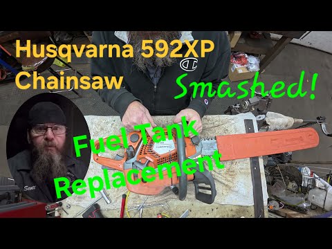 Видео: Husqvarna 592XP — РАЗБИТ! Замена топливного бака бензопилы