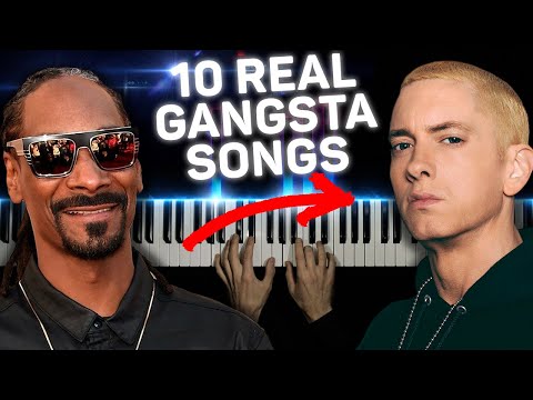 Видео: 10 ГАНГСТА ПЕСЕН | НА ПИАНИНО