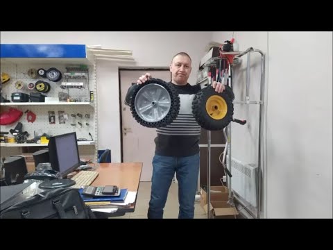 Видео: Испытание новых колес от снегоуборщика Daewoo