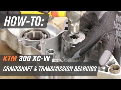 Видео: Замена коленчатого вала и подшипника трансмиссии KTM 300 XC-W