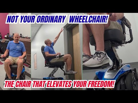 Видео: Это кресло с электроприводом поднимается на 12 дюймов во время движения! | Pride Jazzy Air 2