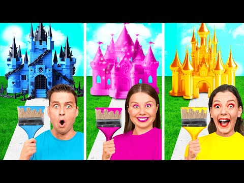 Видео: Домики Одного Цвета Челлендж | Сумасшедший Челлендж от Fun Teen