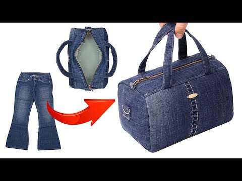 Видео: Как из старых джинс сшить милую сумочку просто!